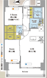 イニシアイオ浅草 12階 間取り図
