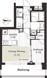 エクセレントシティ白金高輪 8階 間取り図