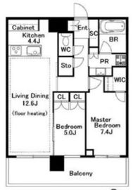 グランドメゾン白金の杜ザ・タワー 15階 間取り図