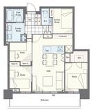 グローバルフロントタワー 25階 間取り図