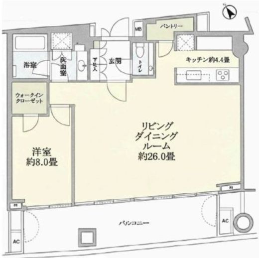 虎ノ門ヒルズレジデンス 38階 間取り図