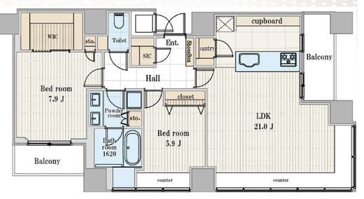 THE ROPPONGI TOKYO CLUB RESIDENCE 25階 間取り図