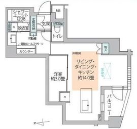 サンウッド西麻布 2階 間取り図