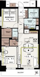 エフローレ日本橋浜町 3階 間取り図