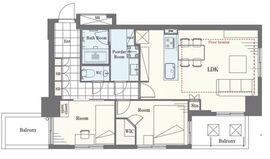 スカイグランデ汐留 8階 間取り図