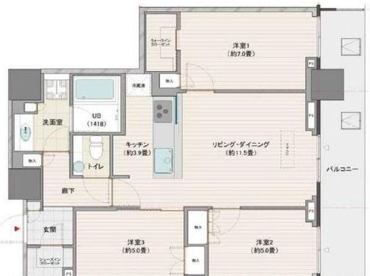 ザ・パークハウス晴海タワーズ クロノレジデンス 15階 間取り図