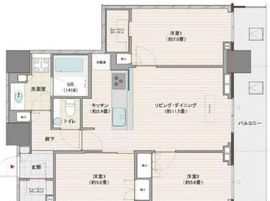 ザ・パークハウス晴海タワーズ クロノレジデンス 15階 間取り図