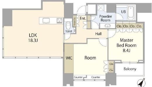 THE ROPPONGI TOKYO CLUB RESIDENCE 31階 間取り図