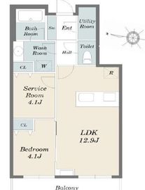 プラウドタワー千代田富士見 18階 間取り図