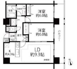代々木公園パークホームズ 2階 間取り図