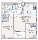 ウィステリアコート代官山 2階 間取り図
