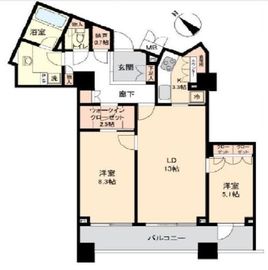 パークハウス広尾 3階 間取り図