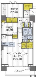 シティハウス広尾南 8階 間取り図