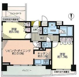 クリオ新宿戸山壱番館 6階 間取り図