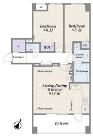 アクティス高田馬場4丁目 2階 間取り図