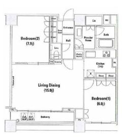 ファーストリアルタワー新宿 28階 間取り図