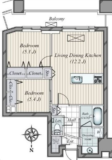 コンシェリア西新宿タワーズウエスト 24階 間取り図