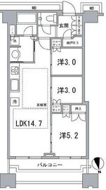 富久クロスコンフォートタワー(Tomihisa Cross)  53階 間取り図