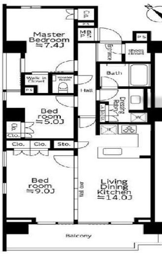 パークホームズ西小山 6階 間取り図