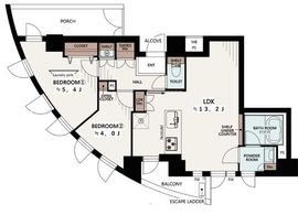 ジェイパーク中目黒4 10階 間取り図