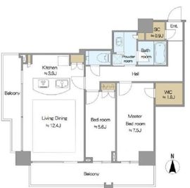 クレストタワー品川シーサイド 24階 間取り図