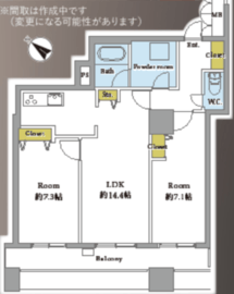 コスモ東京ベイタワー 12階 間取り図