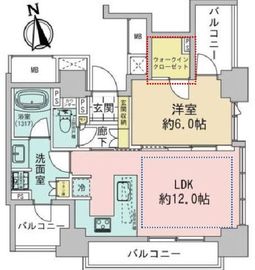 ライオンズタワー目黒川 4階 間取り図