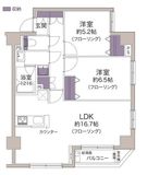 ミルーナヒルズ錦糸町 9階 間取り図