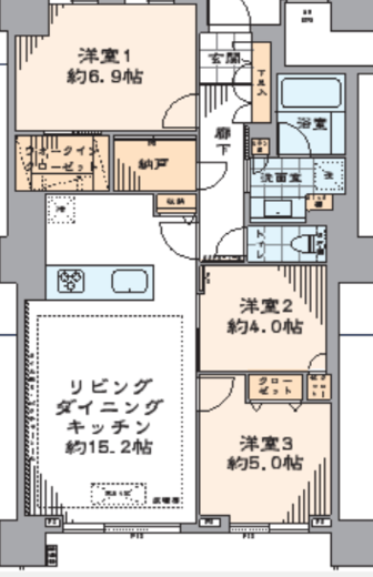 イーストコモンズ清澄白河セントラルタワー 4階 間取り図