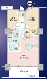 プライムパークス品川シーサイド ザ・タワー 21階 間取り図