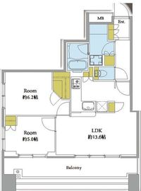 セントラルレジデンス シティタワー池袋 9階 間取り図
