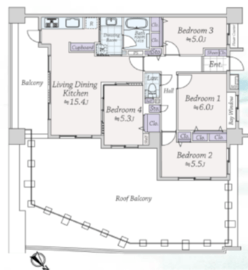 フォリアージュ 8階 間取り図