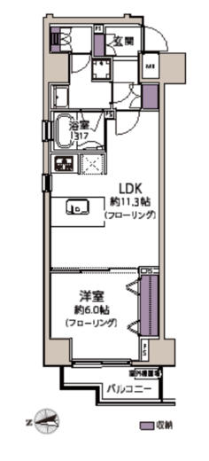 ハピネ蔵前鳥越 4階 間取り図