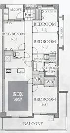 エルザ世田谷 2階 間取り図