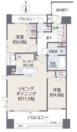 プラウドフラット南青山 12階 間取り図