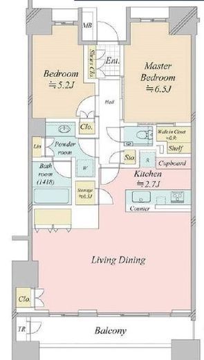 パークホームズ二子玉川ヒルトップ 4階 間取り図