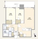 ブランズタワー芝浦 27階 間取り図