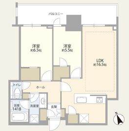 ブランズタワー芝浦 27階 間取り図