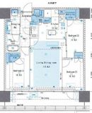 リビオタワー品川 18階 間取り図