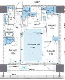 リビオタワー品川 18階 間取り図