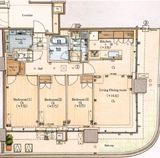 HARUMI FLAG SUN VILLAGE T棟 (晴海フラッグ サンヴィレッジ T棟) 33階 間取り図