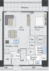 WORLD TOWER RESIDENCE 42階 間取り図