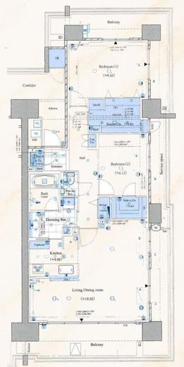 HARUMI FLAG SEA VILLAGE (晴海フラッグ シーヴィレッジ) 10階 間取り図