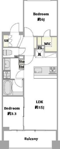 ウィルローズ月島 2階 間取り図