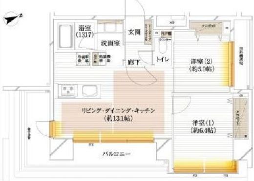 ユニーブル銀座東 7階 間取り図