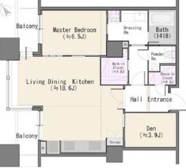 東京ツインパークス ライトウィング 27階 間取り図
