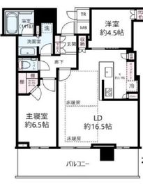 パークタワー晴海 46階 間取り図