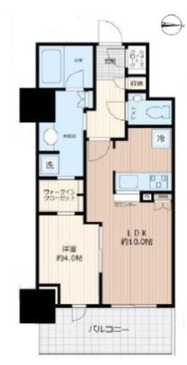 プラウドフラット白金高輪 9階 間取り図