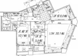 パークコート赤坂ザ・タワー 24階 間取り図