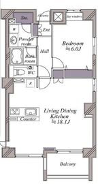グランコピエ広尾 2階 間取り図